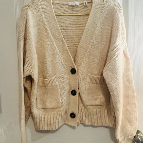 A.L.C. Cream Button-Up Cardigan - Picture 4 of 8